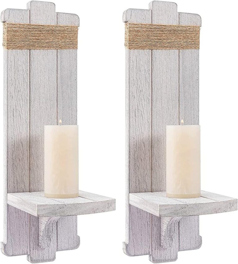 2 PCS Farmhouse Wall Hanging Candle Sconces
